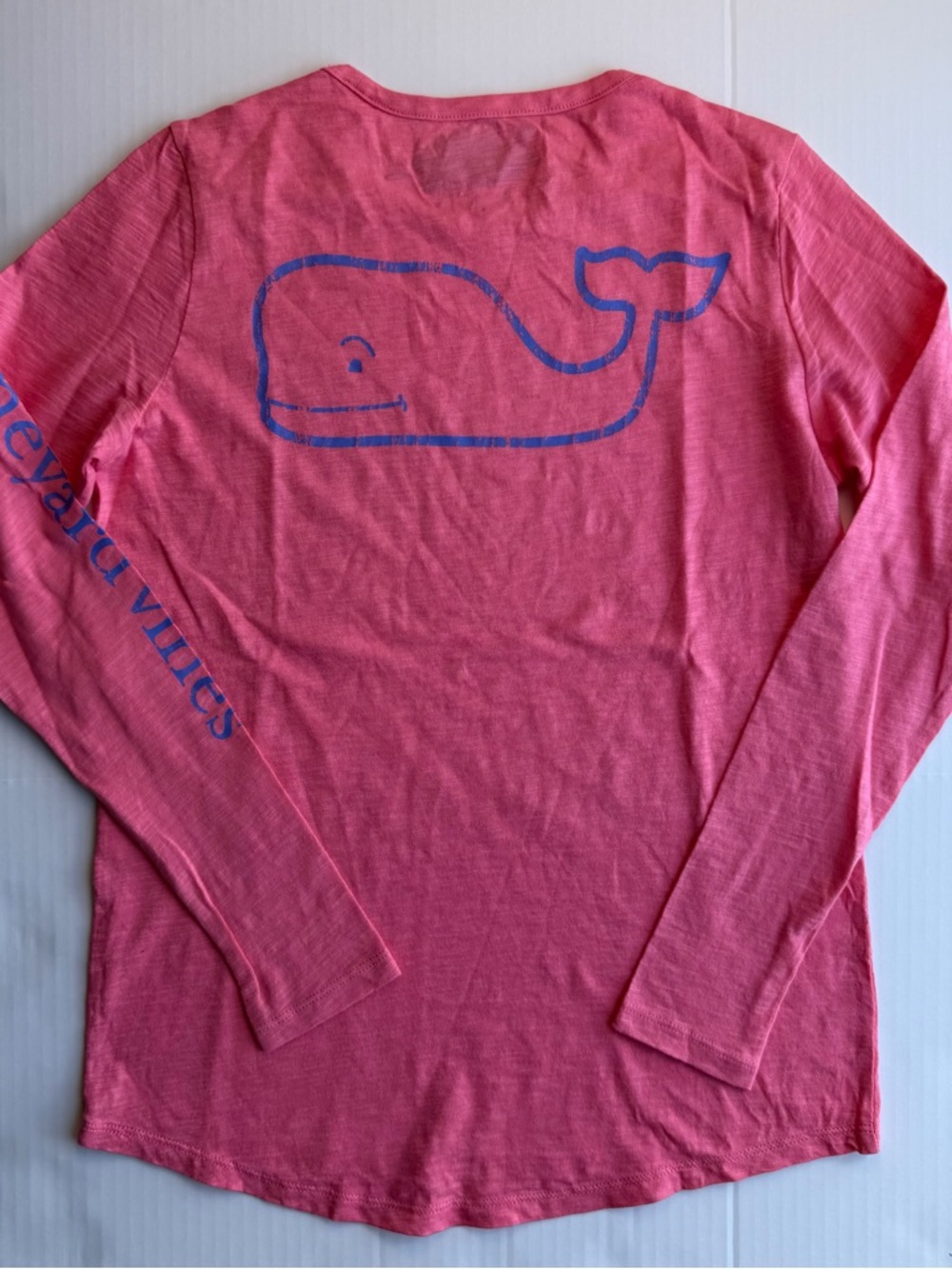 Vineyard Vines Women’s Pink Long Sleeve Whale Shirt